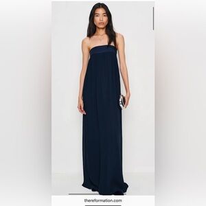 Reformation maribelle blue Strapless Gown